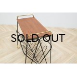 Iron Magazine rack with Side Table