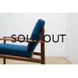 Grete Jalk Easy Chair Model 118 Blue 1