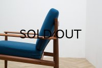 Grete Jalk Easy Chair Model 118 Blue 1