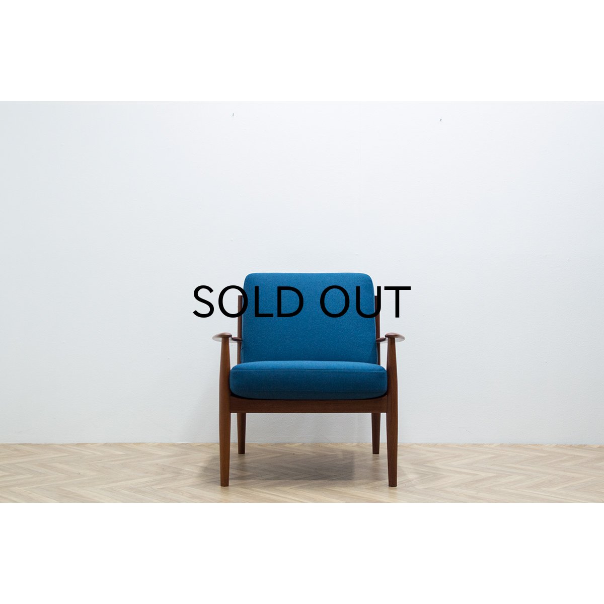 Grete Jalk Easy Chair Model 118 Blue 2 - ギルド ヴィンテージ 