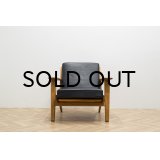 Hans.J.Wegner GE290 Easy Chair Oak Black Leather
