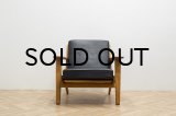 Hans.J.Wegner GE290 Easy Chair Oak Black Leather