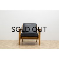 Hans.J.Wegner GE290 Easy Chair Oak Black Leather