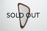 Teak Triangle Mirror