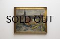 Hans Bendix Pedersen "Town scape with tram cars" Oil on Canvas（銀座店）