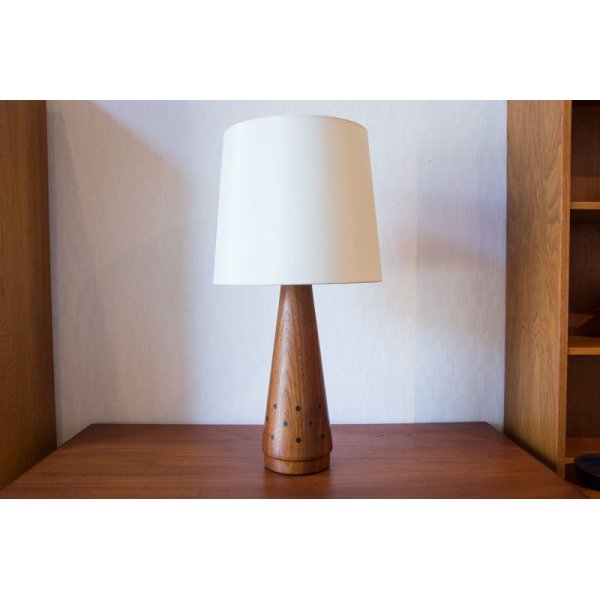 画像2: Solid Teak Table Lamp