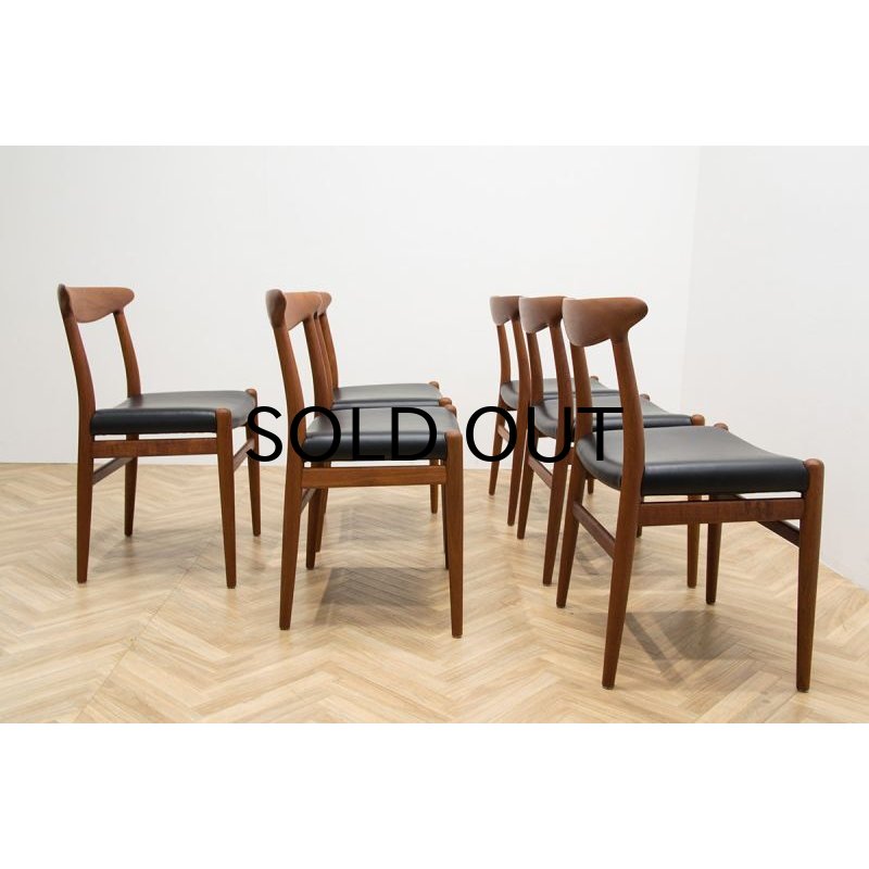 Hans.J.Wegner Teak W2 Dining Chair 6脚セット販売（銀座店 