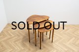 Walnut Kidney Shape Nest Table