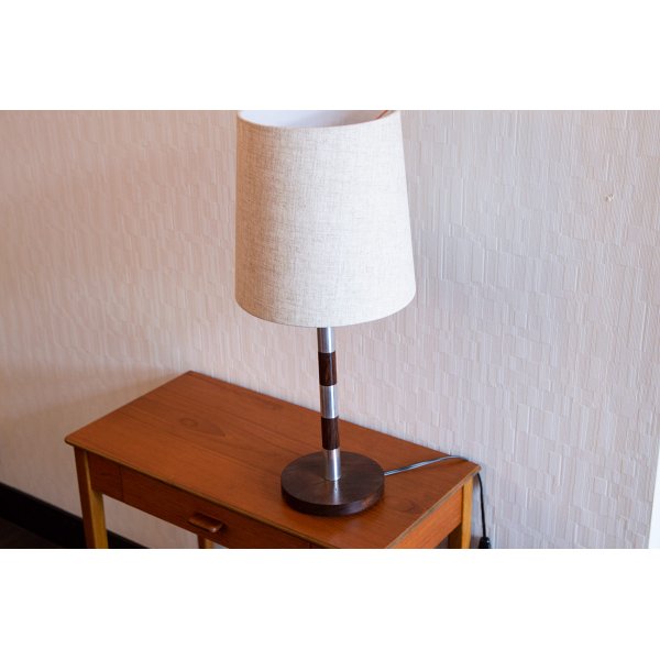 画像2: Rosewood&Stainless Table Lamp