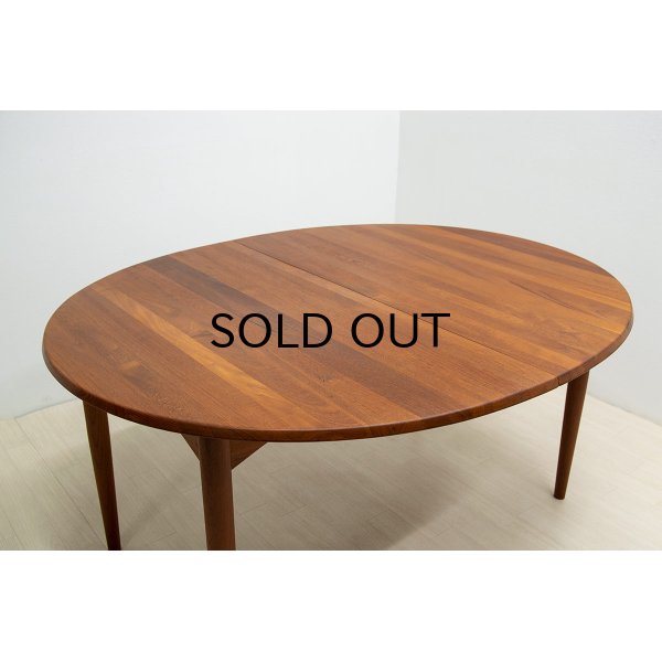 画像1: Solid Teak Oval Dining Table