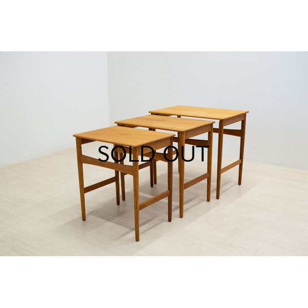 画像1: Hans.J.Wegner Solid Oak Nest Table / AT40