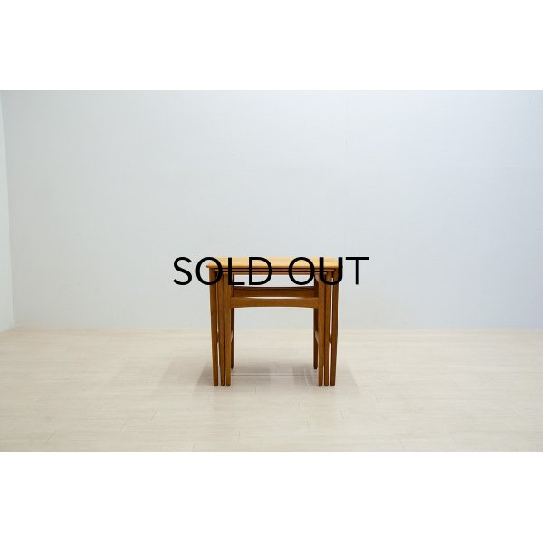 画像2: Hans.J.Wegner Solid Oak Nest Table / AT40