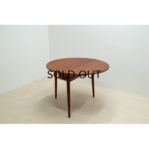 画像1: Circular Teak Table with Foldable top（銀座店）