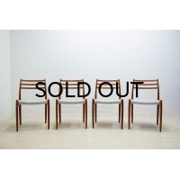 Niels.O.Moller No.78 Teak Dining Chair 4脚セット販売