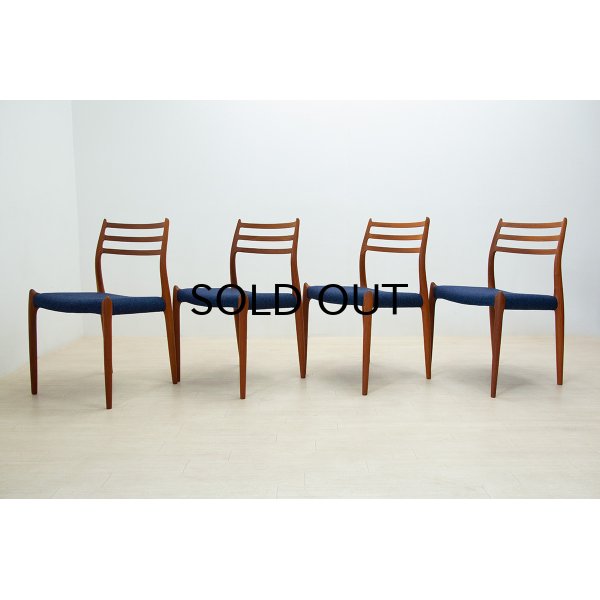 画像2: Niels.O.Moller No.78 Teak Dining Chair（4set）