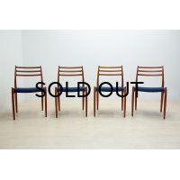 Niels.O.Moller No.78 Teak Dining Chair（4set）