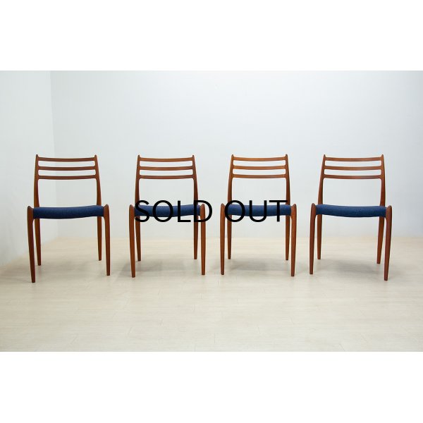 画像1: Niels.O.Moller No.78 Teak Dining Chair（4set）