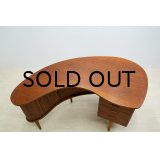 1950's Teak Kidney Desk