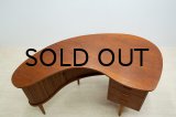 1950's Teak Kidney Desk