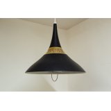 1950's Black & Brass Pendant Lamp
