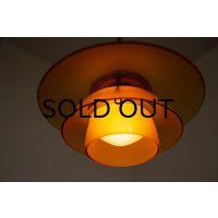 Poul Henningsen PH1-1 Pendant Lamp 1930's Amber Shade