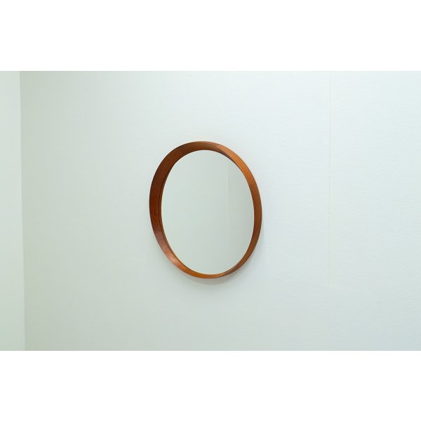 画像2: Teak Solid Round Mirror