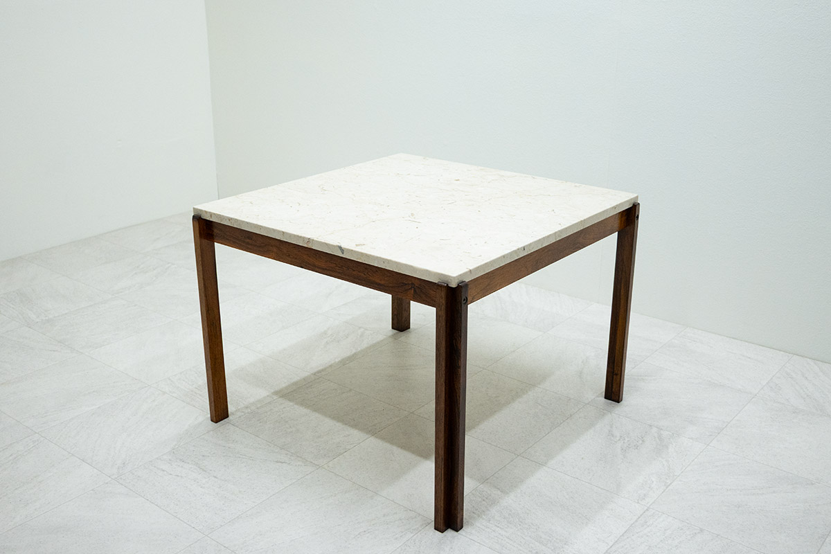 Erik Worts Marble top Coffee Table / Rosewood Legs